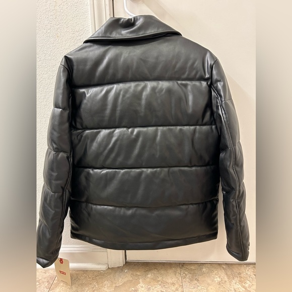 NWT Levi’s Breanna Faux Leather Puffer Jacket - Picture 10 of 11